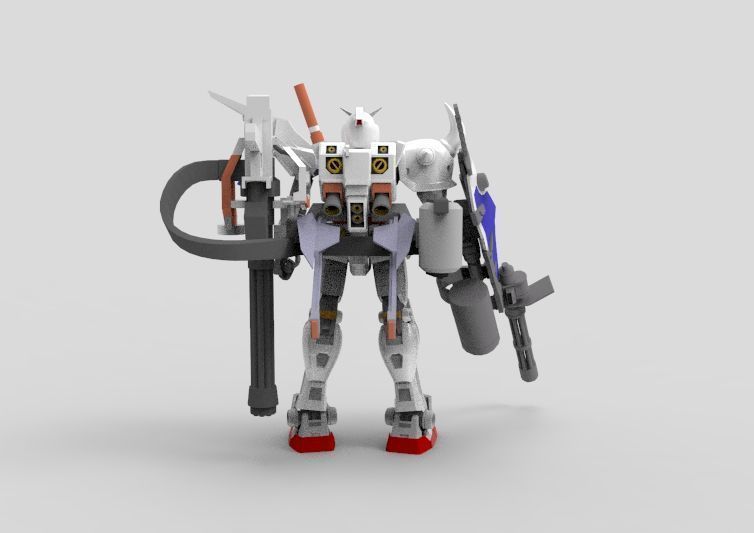 Gundam RX-78 Custom Gutling 3D model_5