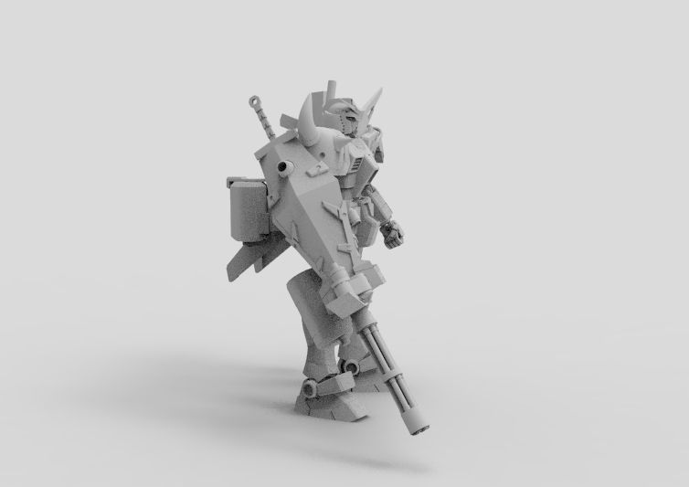 Gundam RX-78 Custom Gutling 3D model_31
