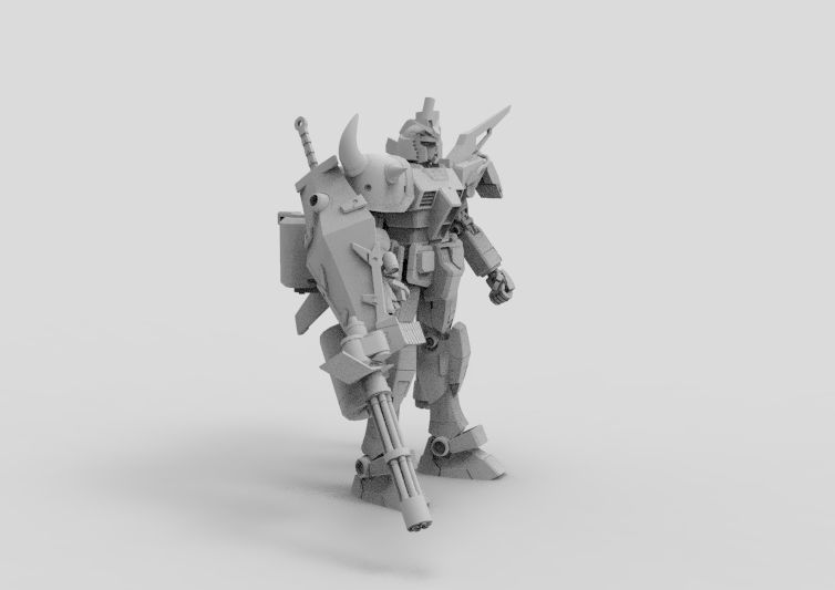 Gundam RX-78 Custom Gutling 3D model_33