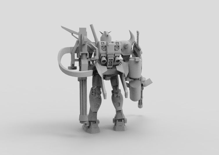 Gundam RX-78 Custom Gutling 3D model_24
