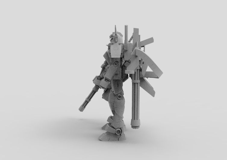 Gundam RX-78 Custom Gutling 3D model_39