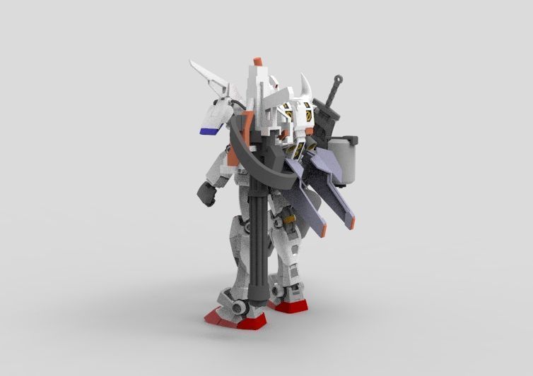 Gundam RX-78 Custom Gutling 3D model_2