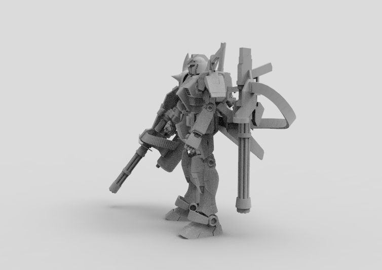 Gundam RX-78 Custom Gutling 3D model_38