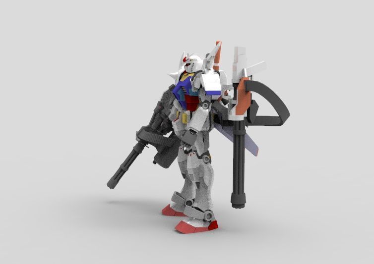 Gundam RX-78 Custom Gutling 3D model_18