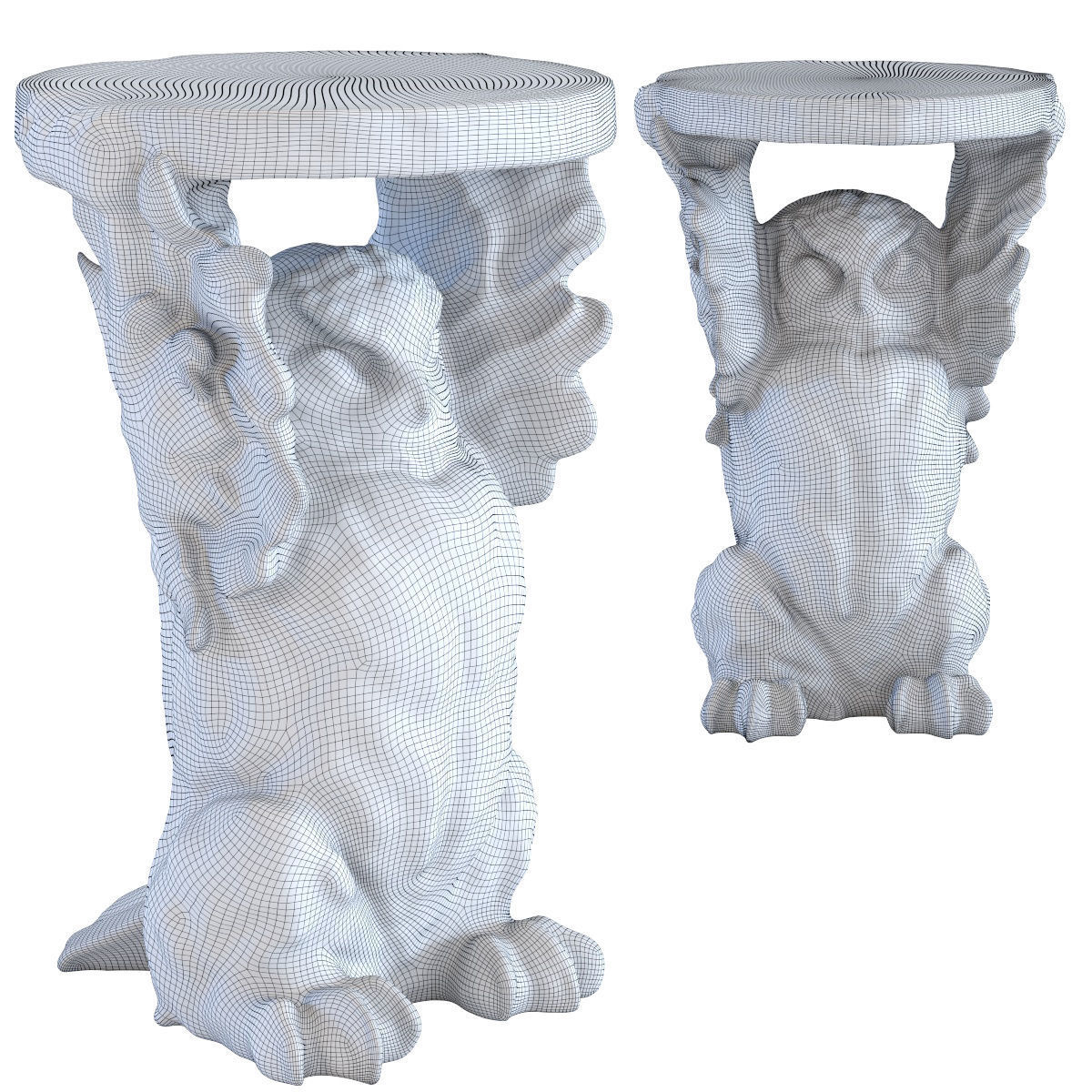 SIDE TABLE ANIMAL OWL 3D model_1