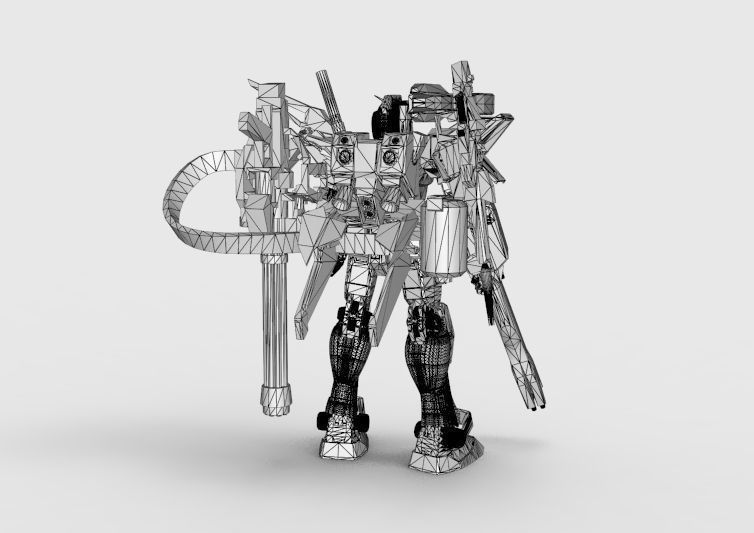 Gundam RX-78 Defender 3D model_46