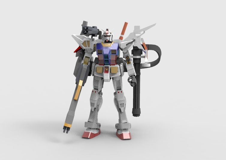 Gundam RX-78 Defender 3D model_14