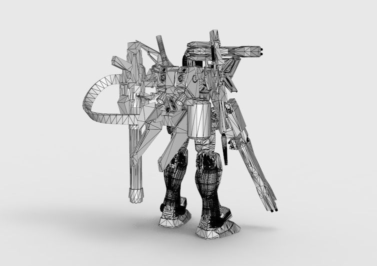 Gundam RX-78 Defender 3D model_47