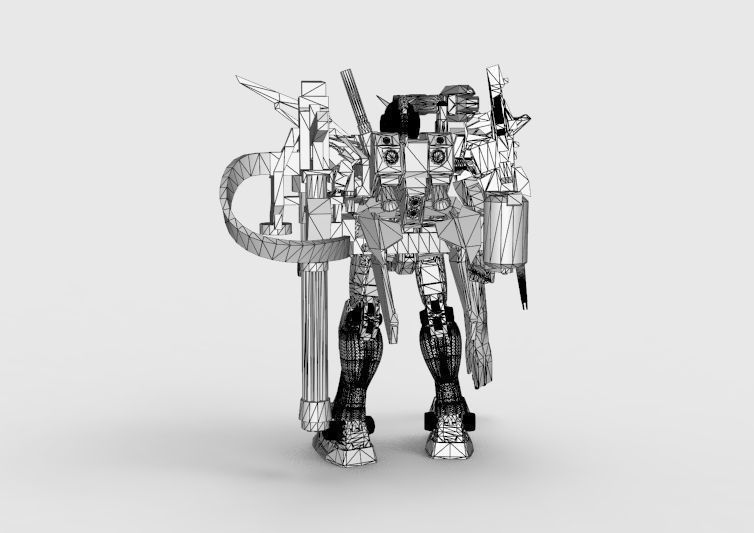 Gundam RX-78 Defender 3D model_44