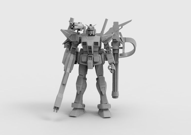 Gundam RX-78 Defender 3D model_34
