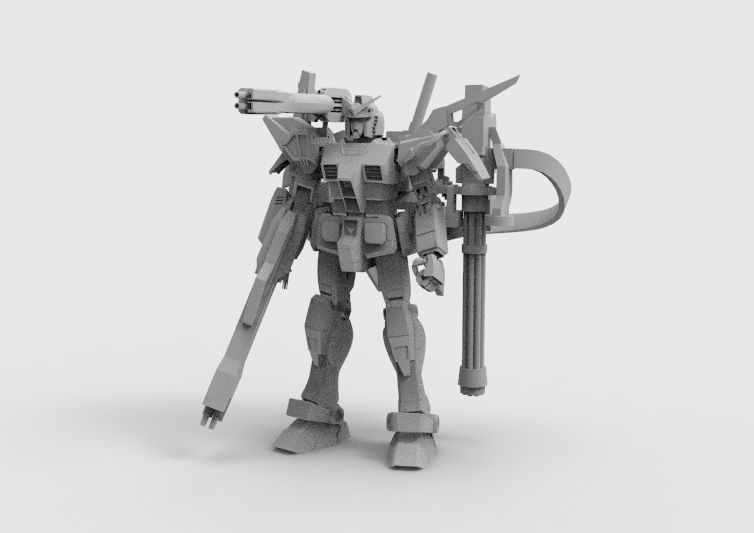 Gundam RX-78 Defender 3D model_35