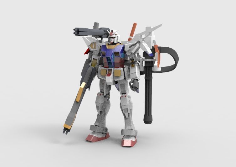 Gundam RX-78 Defender 3D model_15