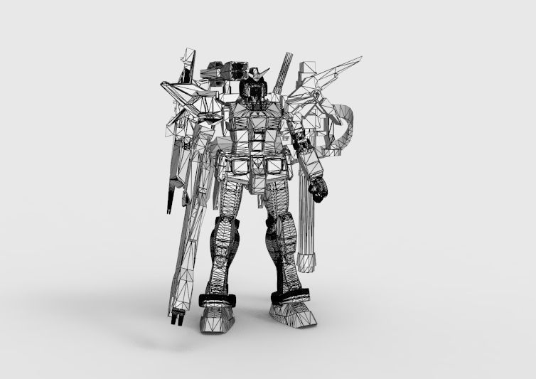 Gundam RX-78 Defender 3D model_52