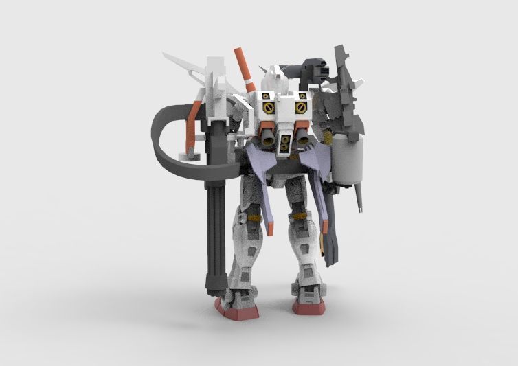 Gundam RX-78 Defender 3D model_4