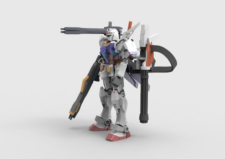 Gundam RX-78 Defender 3D model_17