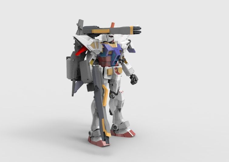Gundam RX-78 Defender 3D model_13