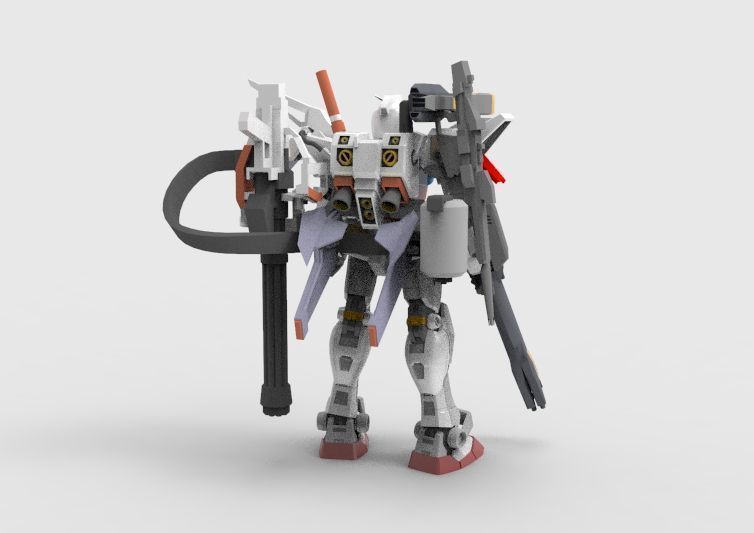 Gundam RX-78 Defender 3D model_6