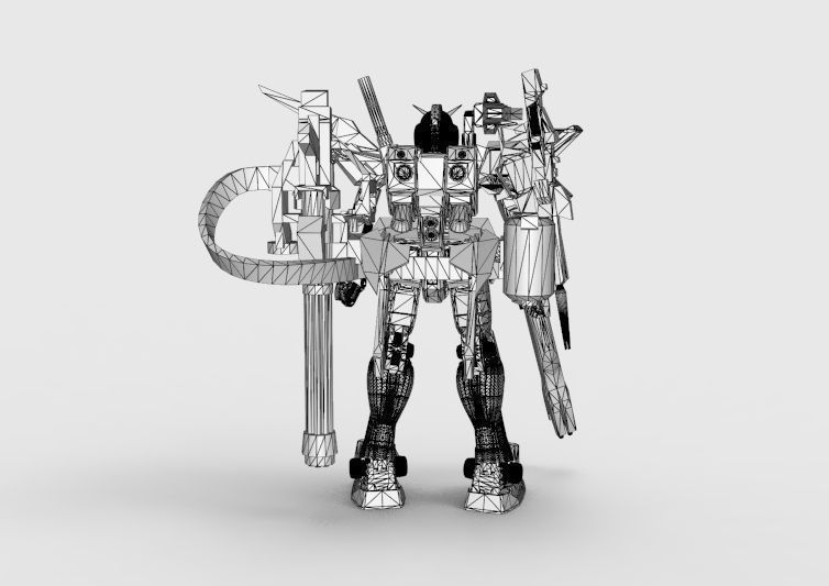 Gundam RX-78 Defender 3D model_45