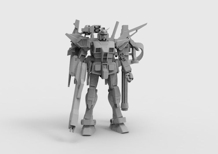 Gundam RX-78 Defender 3D model_32