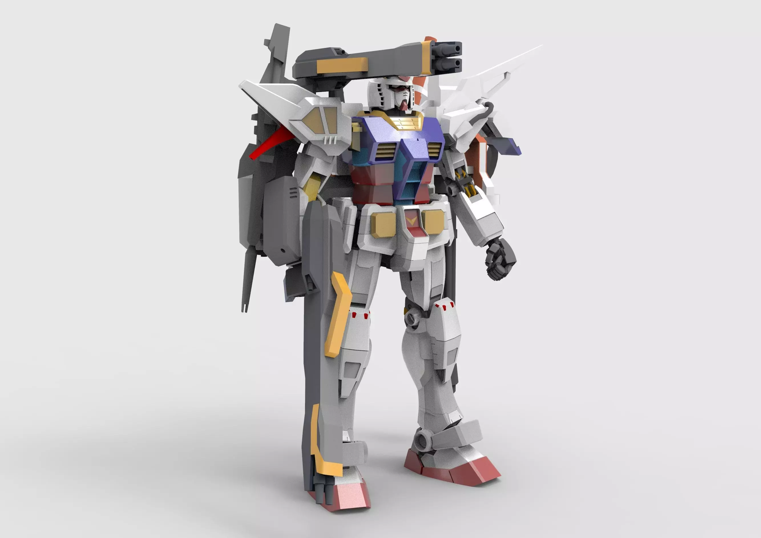 Gundam RX-78 Defender 3D model_0