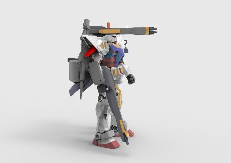 Gundam RX-78 Defender 3D model_11