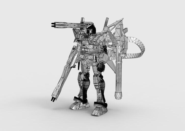 Gundam RX-78 Defender 3D model_56