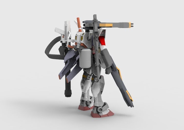 Gundam RX-78 Defender 3D model_8