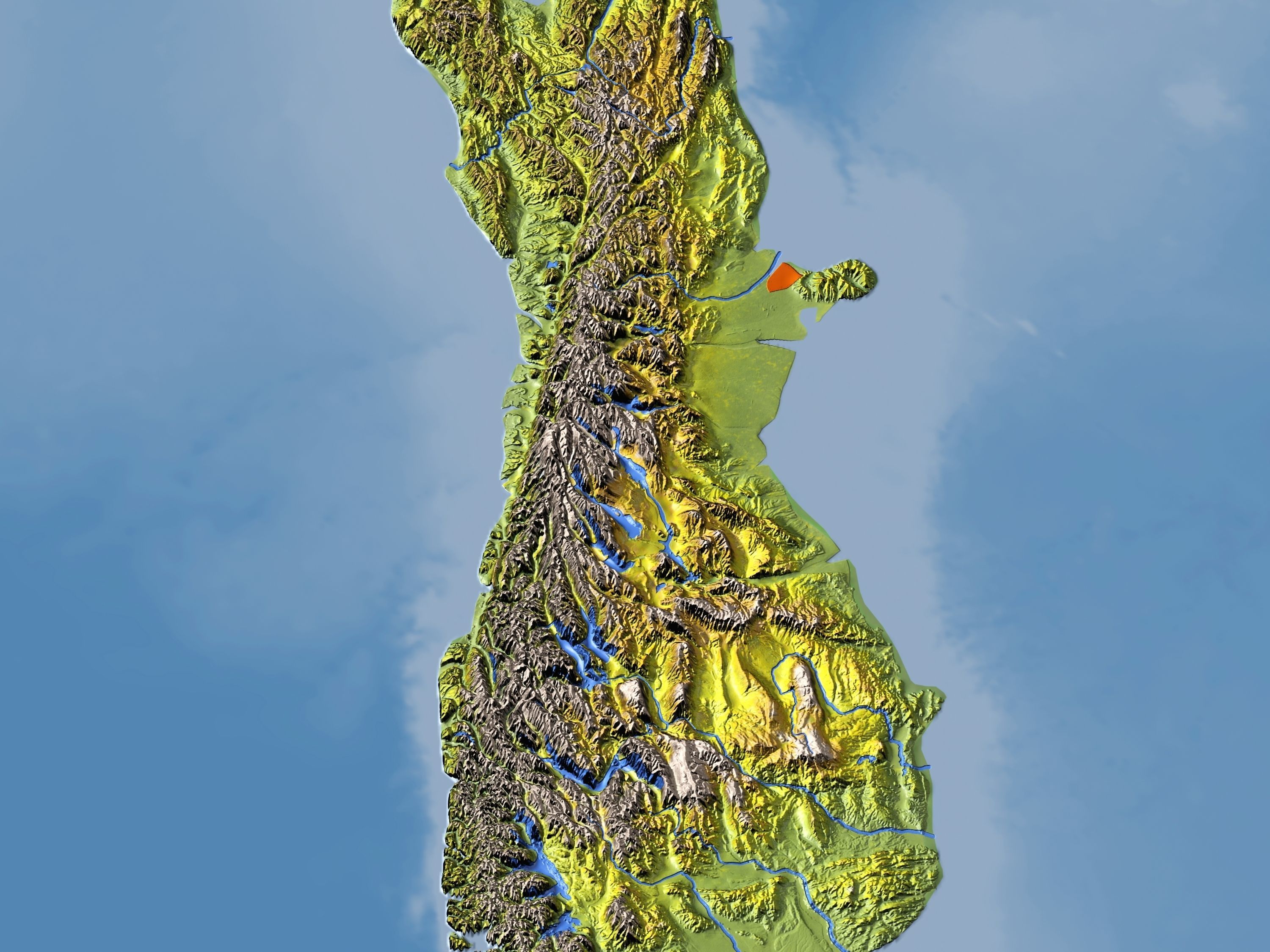 New Zealand High resolution 3D relief maps 3D model_3