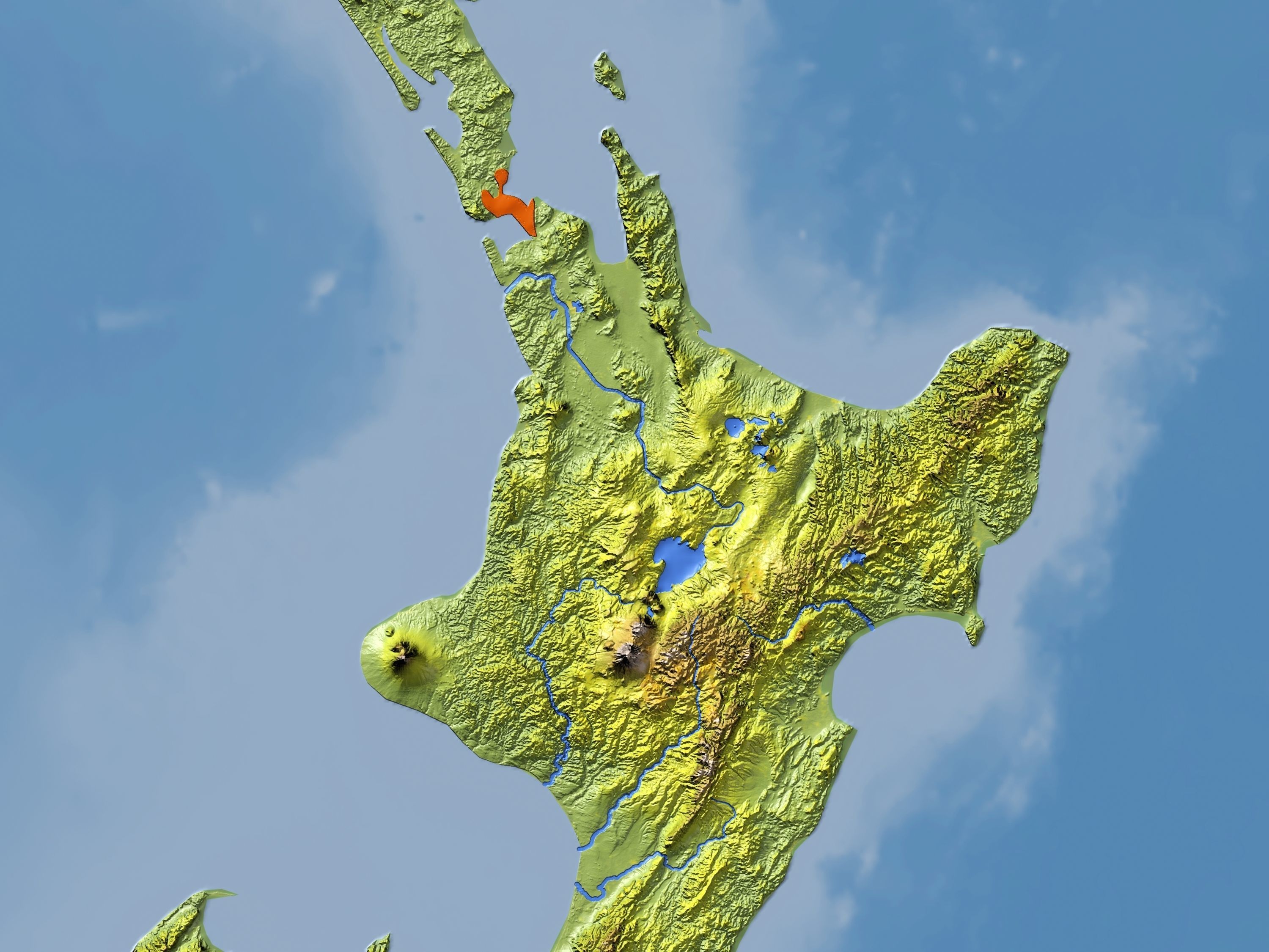 New Zealand High resolution 3D relief maps 3D model_4