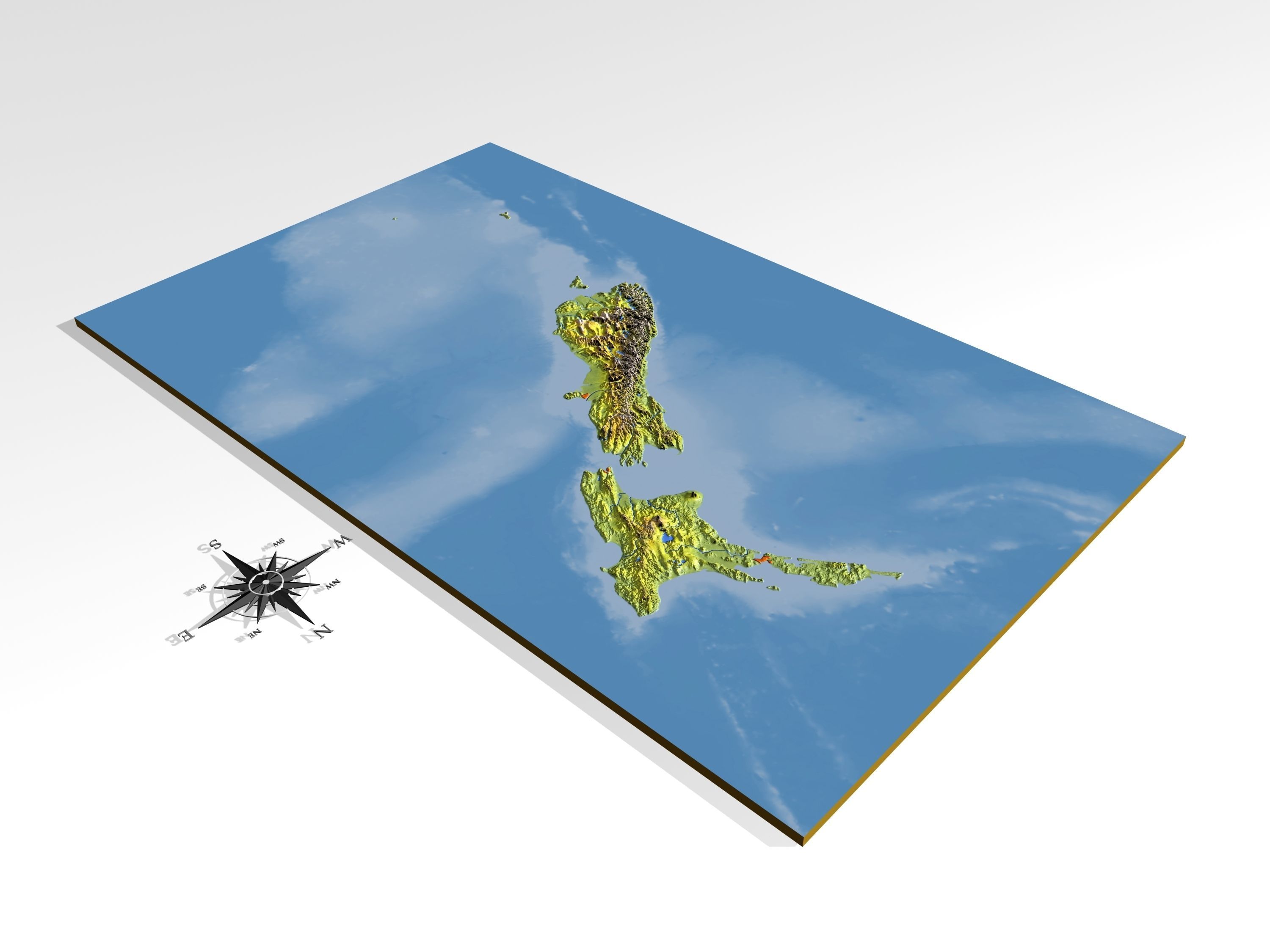 New Zealand High resolution 3D relief maps 3D model_5