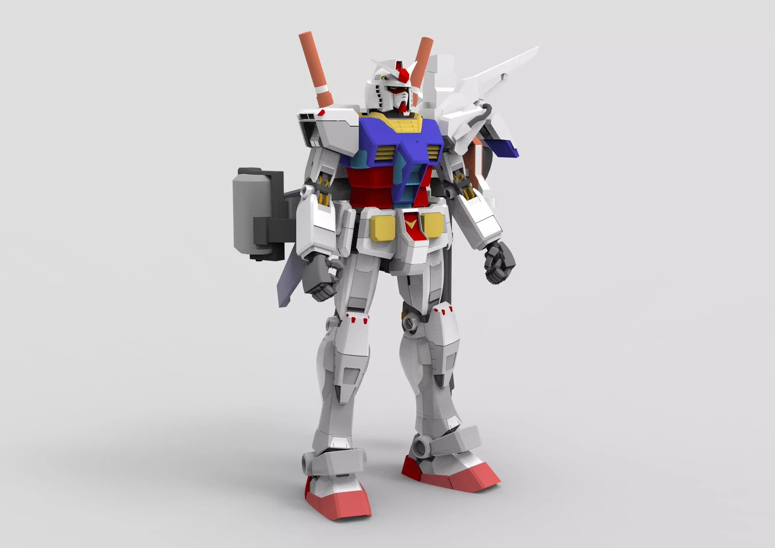 Gundam RX-78 Destroyer 3D model_0