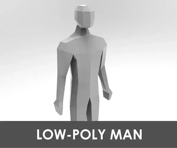 Low-Poly Man polygonal mannequin