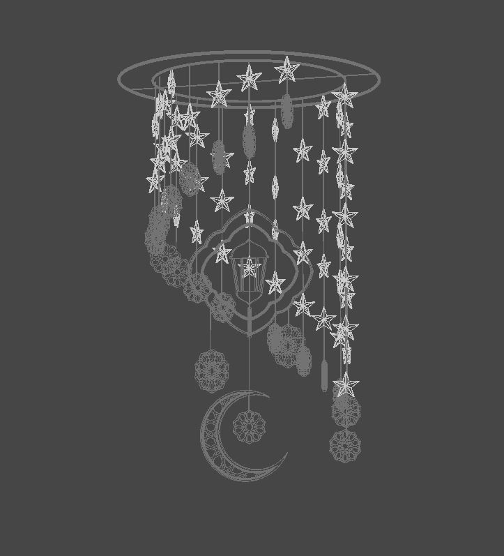 Ramadan Hanging Decoration 3D model_2