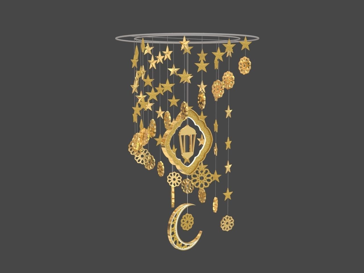 Ramadan Hanging Decoration 3D model_1