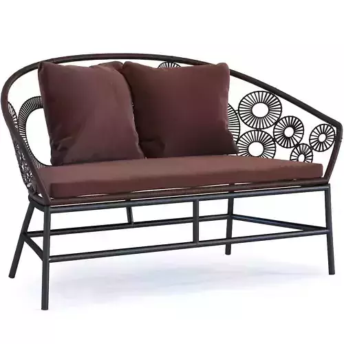 Sofa Ibiza Brown 3D model