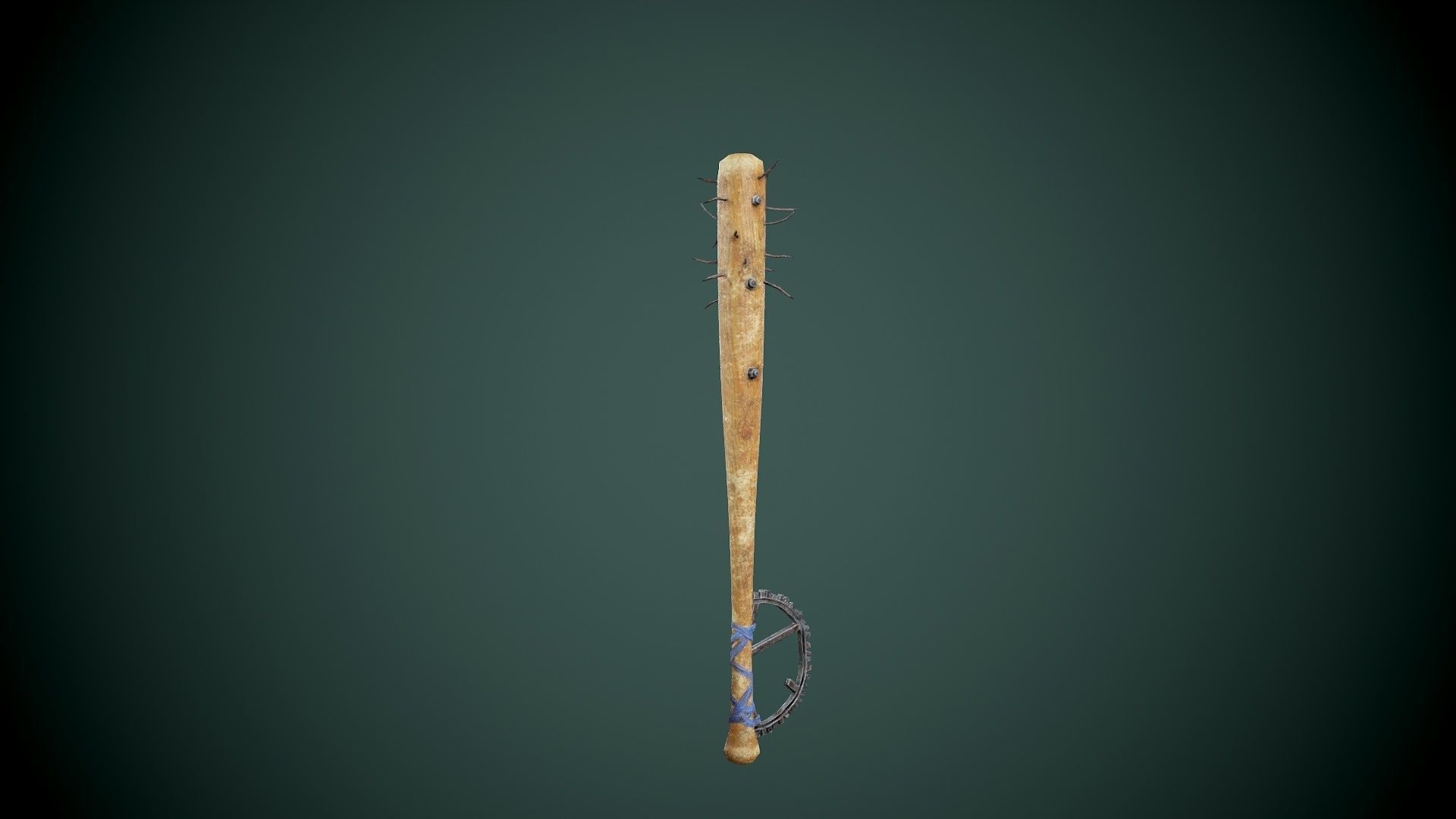 Post apocalyptic baseball bat set Low-poly 3D model_15