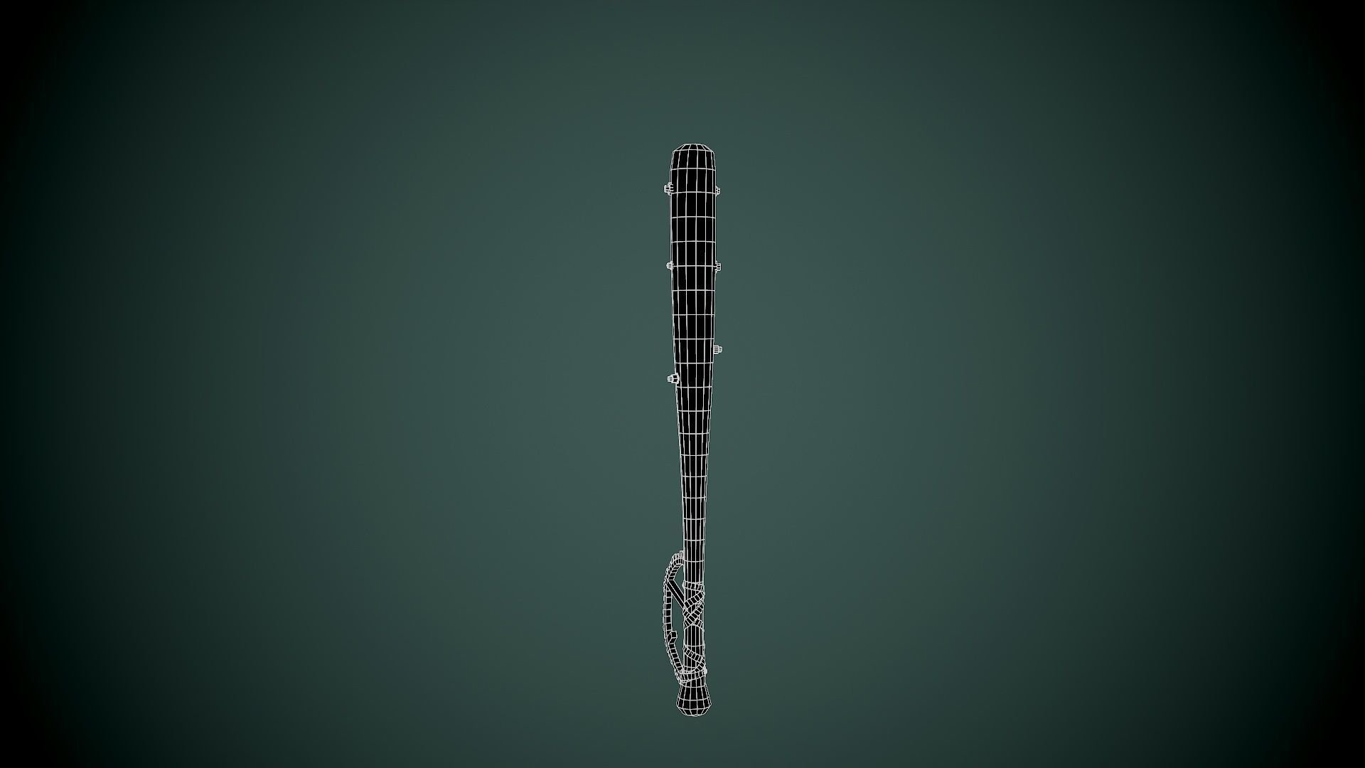 Post apocalyptic baseball bat set Low-poly 3D model_21