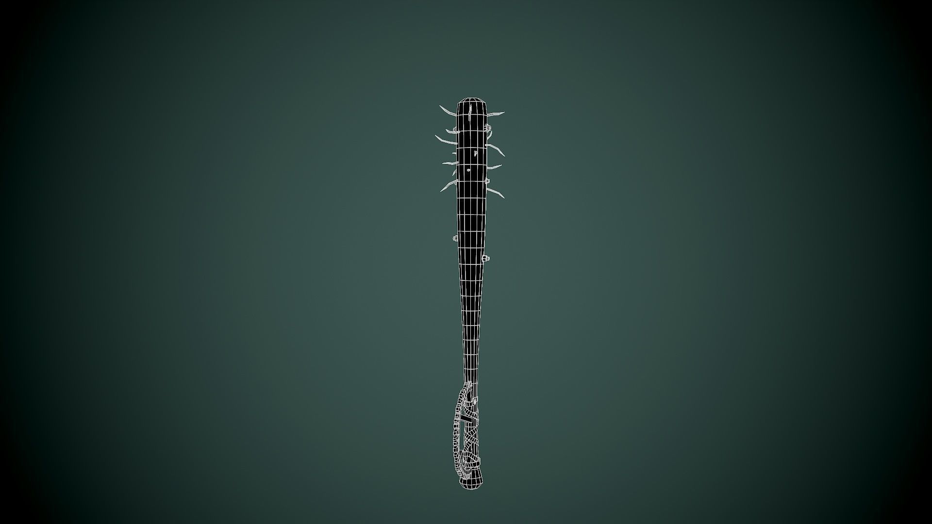 Post apocalyptic baseball bat set Low-poly 3D model_28