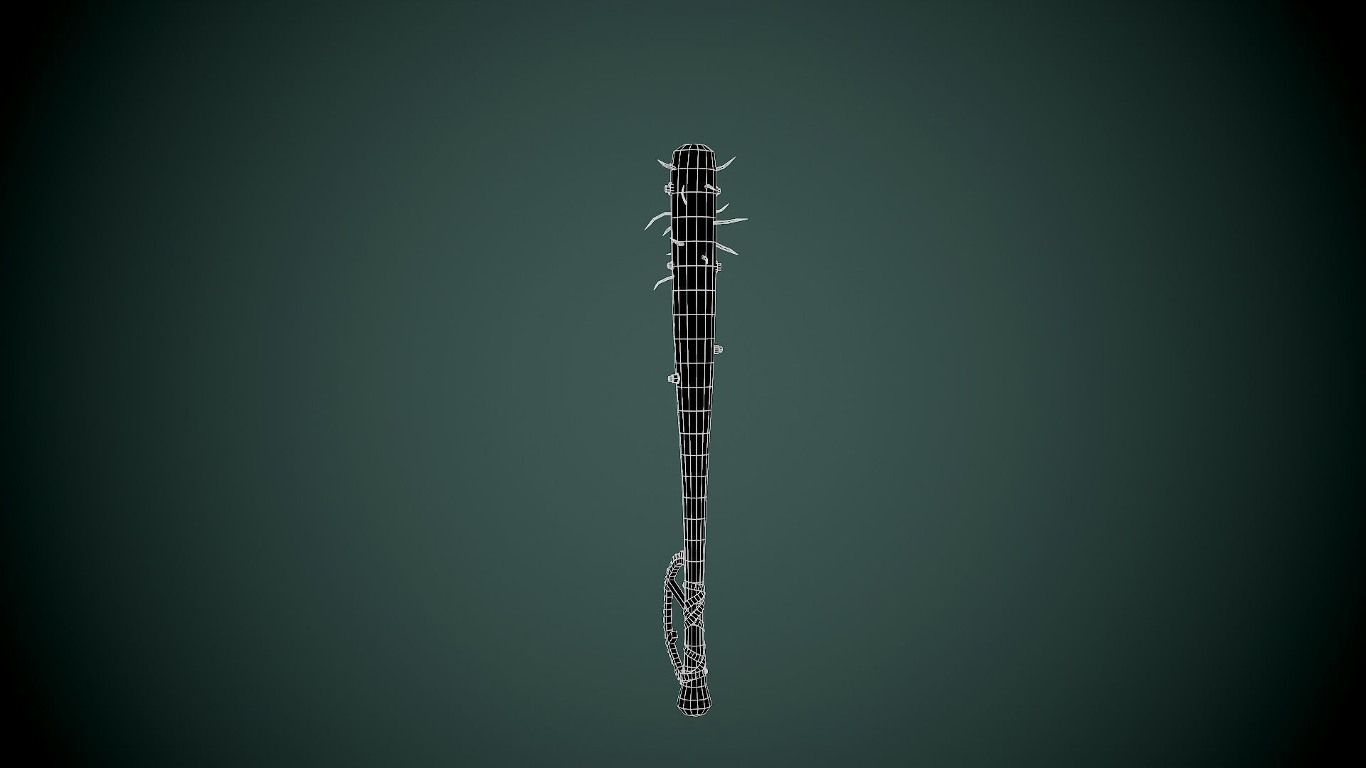 Post apocalyptic baseball bat set Low-poly 3D model_31