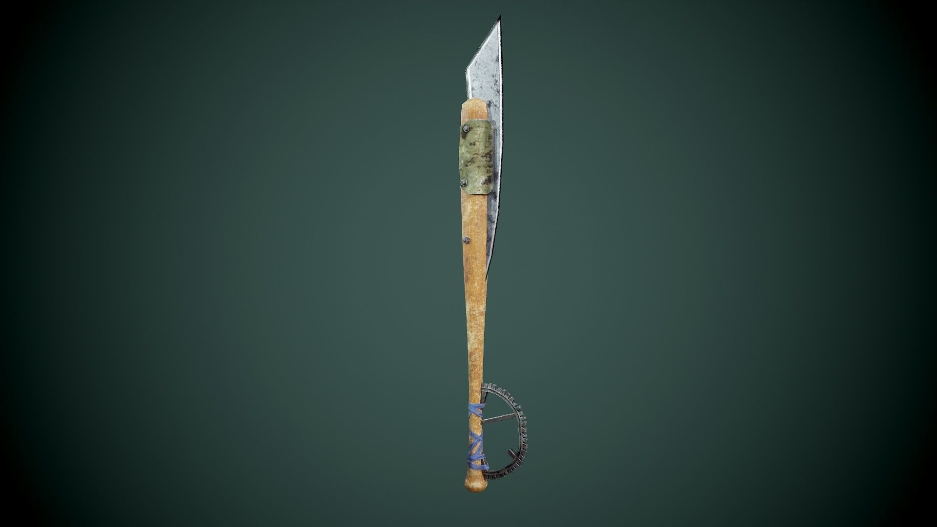 Post apocalyptic baseball bat set Low-poly 3D model_9