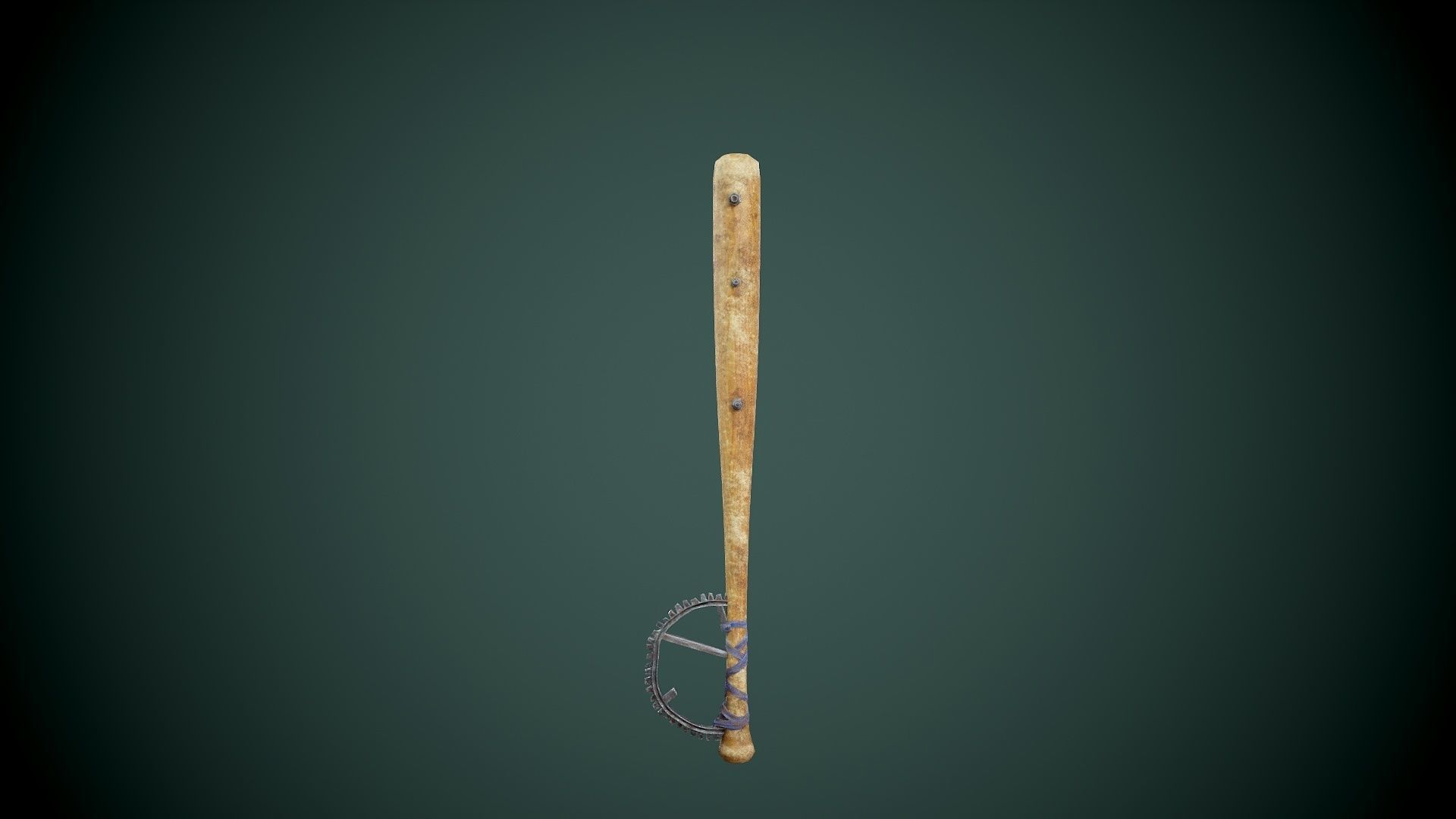 Post apocalyptic baseball bat set Low-poly 3D model_2