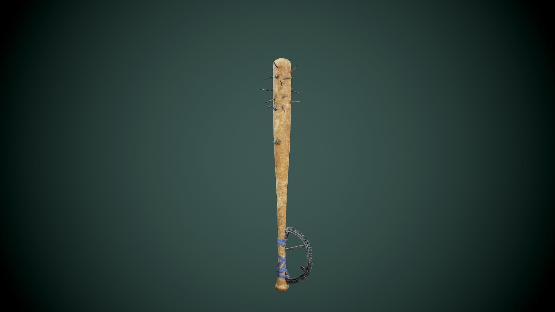 Post apocalyptic baseball bat set Low-poly 3D model_14