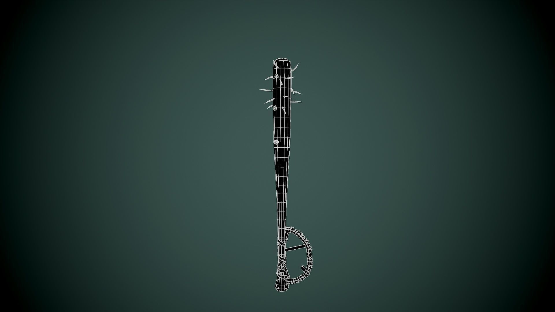 Post apocalyptic baseball bat set Low-poly 3D model_29