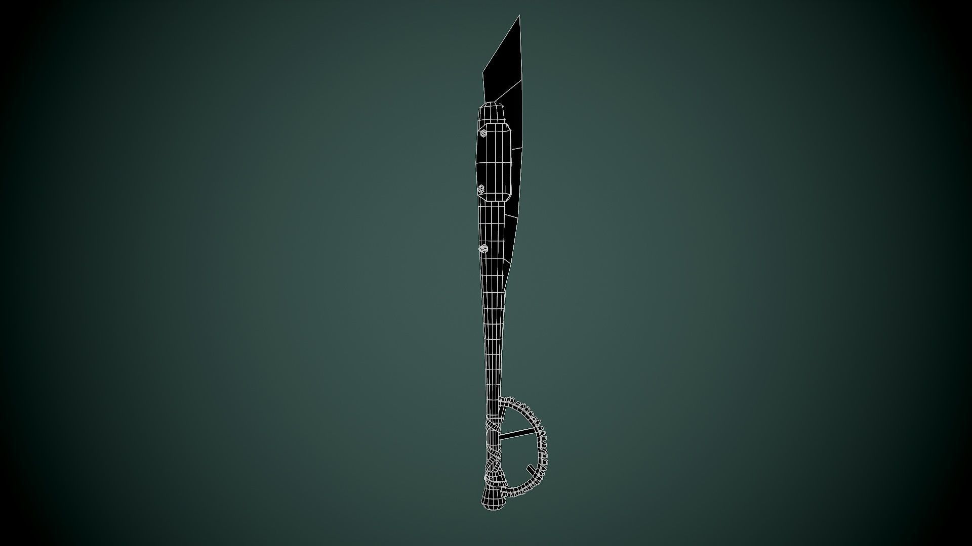 Post apocalyptic baseball bat set Low-poly 3D model_24