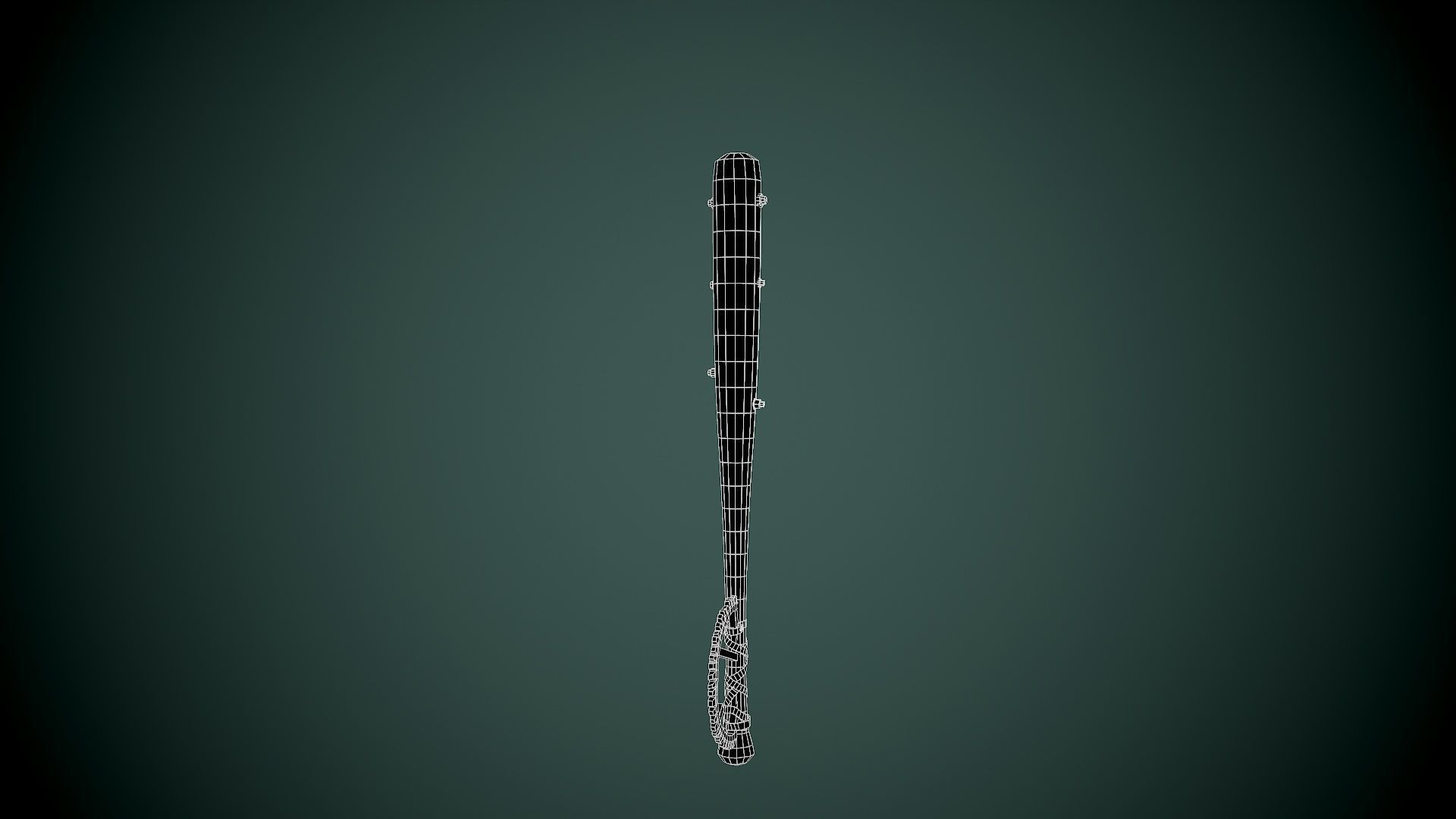 Post apocalyptic baseball bat set Low-poly 3D model_18