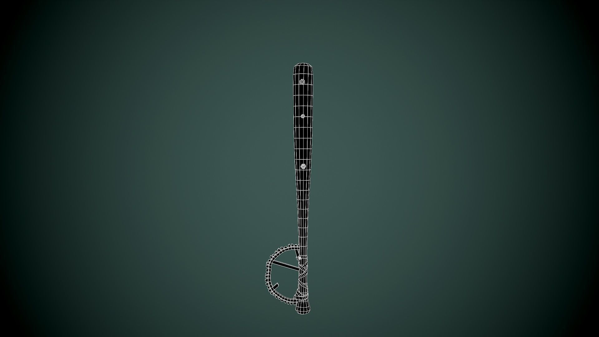 Post apocalyptic baseball bat set Low-poly 3D model_17