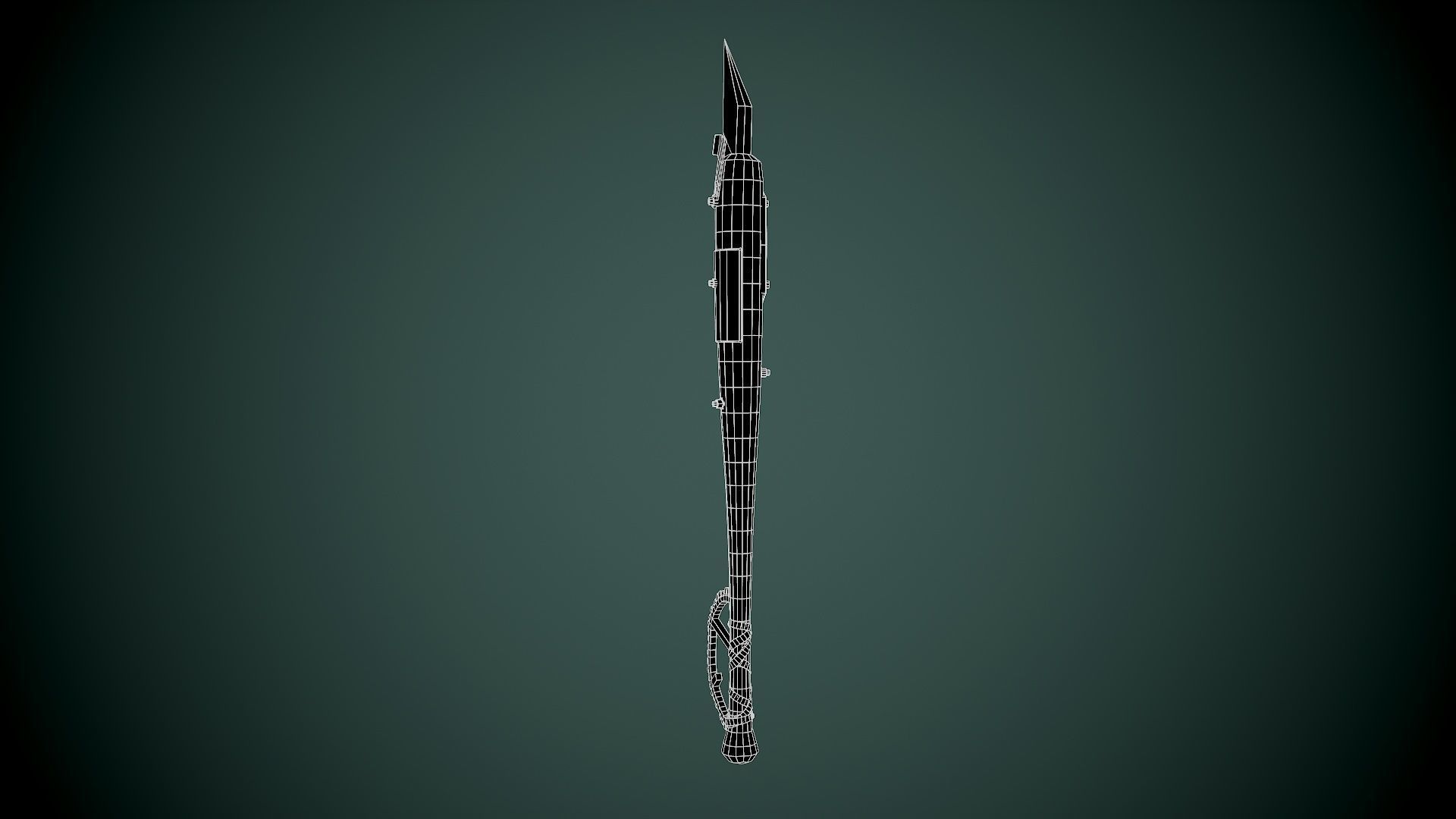 Post apocalyptic baseball bat set Low-poly 3D model_26