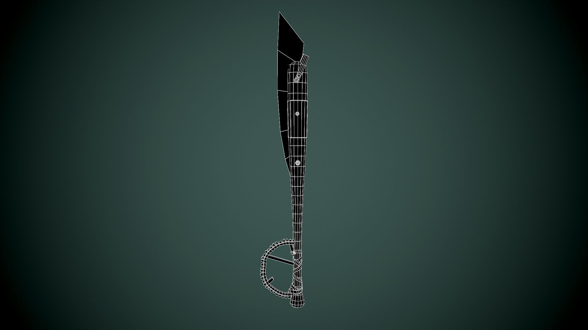 Post apocalyptic baseball bat set Low-poly 3D model_22