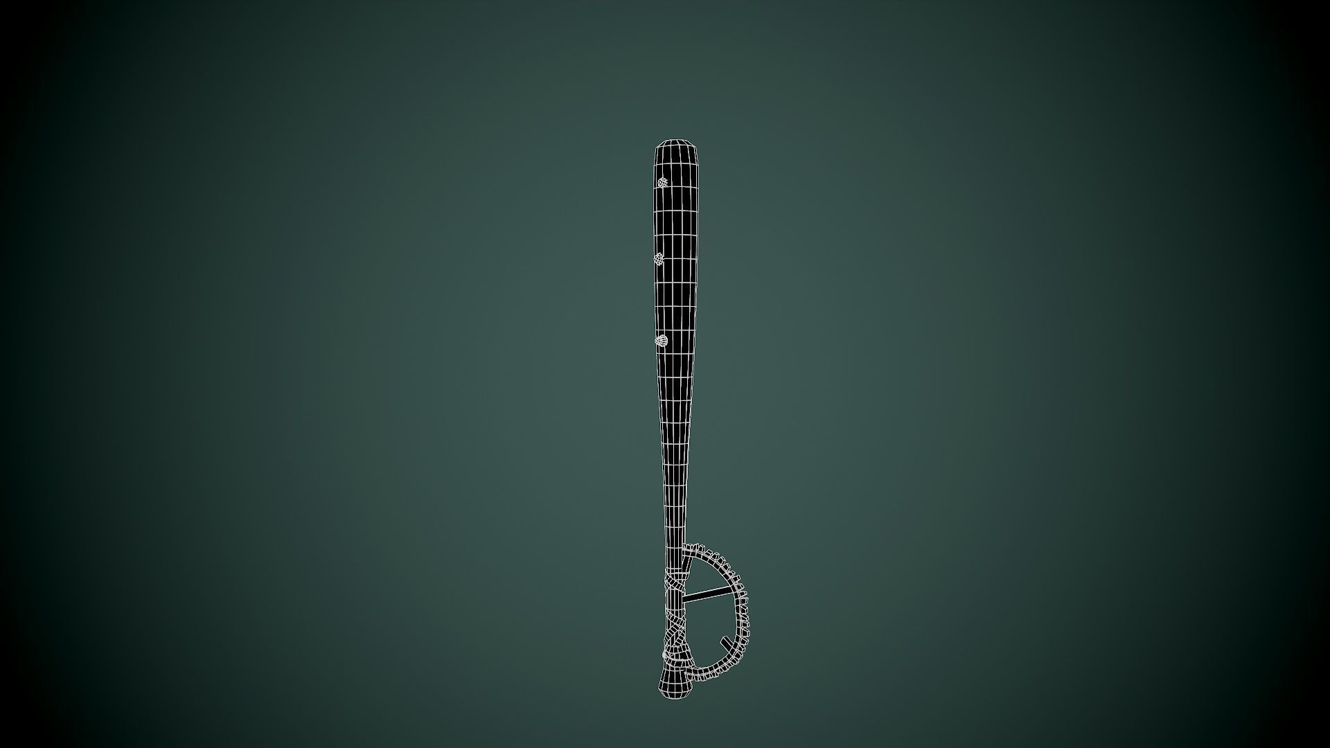 Post apocalyptic baseball bat set Low-poly 3D model_19