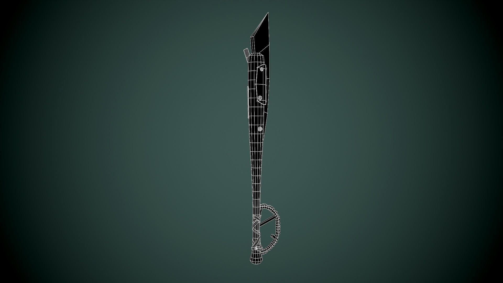 Post apocalyptic baseball bat set Low-poly 3D model_25